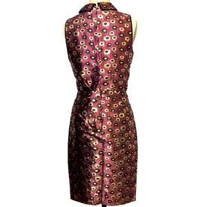 J.crew Collection Metallic Jacquard Marigold Print Pencil skirt nd Top Set-Sz 4